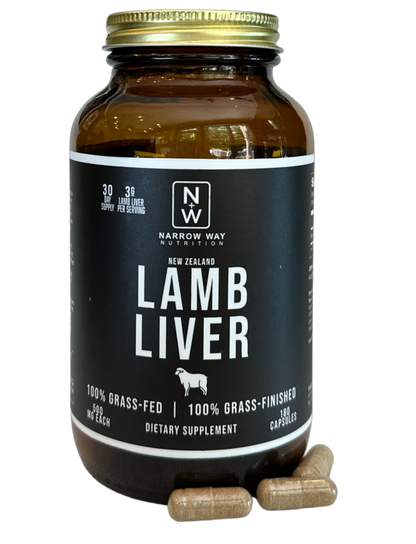 Lamb Liver Bottle With Kosher Bovine Gelatin Capsules 