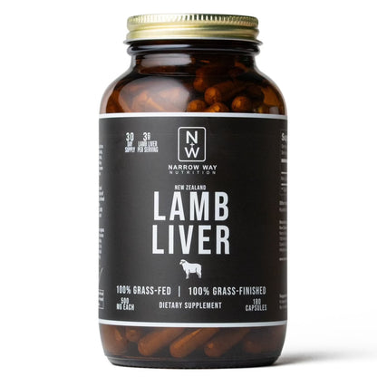 Narrow Way Nutrition Lamb Liver 180 Capsules